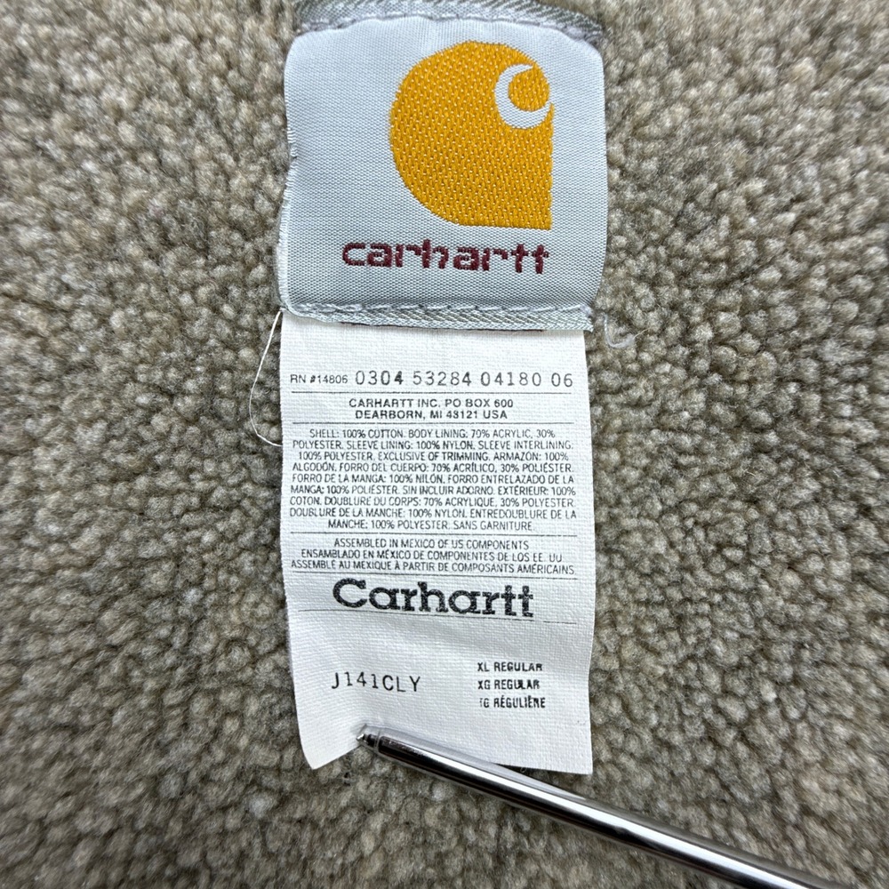 Carhartt Sierra Jacket Sherpa Lined Mens XL J141 CLY Clay - Picture 4 of 14